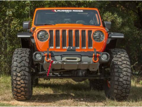 Venator Stubby Front Bumpersatin Blackjeep Rugged Ridge