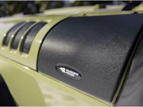 Cowl Guard Body Armor Black 11-18 Jeep Wrangler JK Rugged Ridge