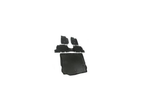 All Terrain Floor Liner Set Black 11-18 Jeep Wrangler JK 4 Door Rugged Ridge