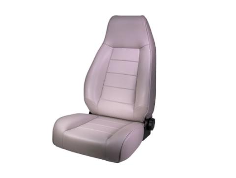 Seat High-Back Front Reclinable Gray 76-02 Jeep CJ/Wrangler YJ/TJ Rugged Ridge