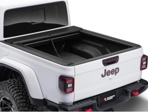 Armis Retractable Locking Bed Covr W/Trail Rails 20-Present Jeep Gladiator JT Rugged Ridge