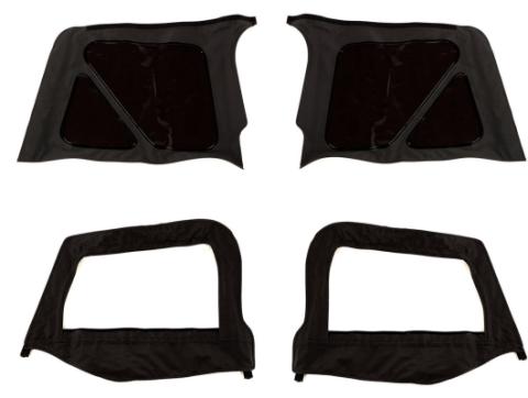 Montana Soft Top Door Skins Black Diamond Tinted 97-06 Wrangler TJ Rugged Ridge