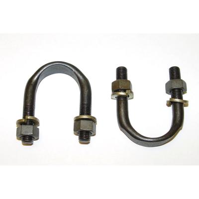 Yoke U-Bolt Kit Front Dana 20/27/25/30/300 Amc 20 Reverse For U-Bolt Style Yoke For Tapered Axle Shafts 1941-1945 Mb / Gpw 1946-1949 CJ2A 1949-1953 CJ3A 1953-1964 CJ3B 1955-1975 OMIX
