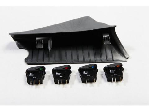 Switch Pod Kit A-Pillar Black LHD 07-10 Jeep Wrangler JK Rugged Ridge