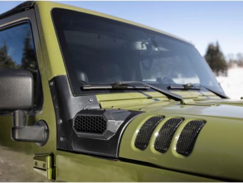 Amfib Low Mount Snorkel Black Jeep Rugged Ridge