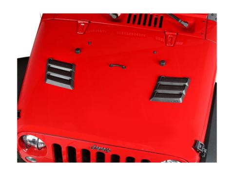 Hood Vent Kit Performance Black 97-18 Jeep Wrangler JK Rugged Ridge