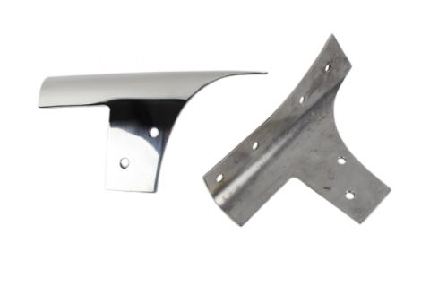 Jeep JK Windshield Supports Pair 07-18 Wrangler JK Polished Silver Kentrol