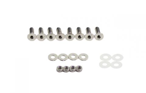 Jeep JK Door Hinge Set 4 Pieces 2 Door 07-18 Wrangler JK Polished Silver Kentrol