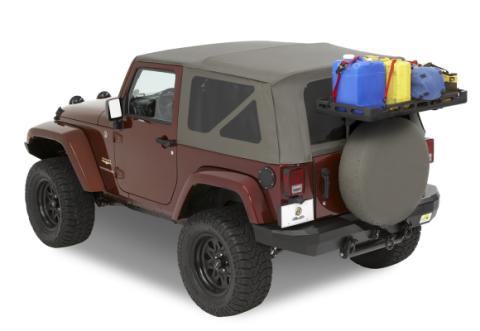 HighRock 4x4 Tailgate Rack Bracket Kit For Jeep 2007-2018 Wrangler JK Black Bestop
