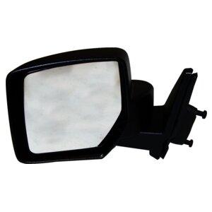 Black ; Left Manual, Manual Folding Mirror for 2007-2014 Jeep MK Patriot Crown Automotive
