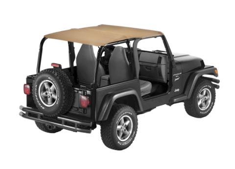 Jeep Wrangler Bikini Top Strapless Extended Safari Style Bikini Top For Jeep 1997-2002 Wrangler TJ Spice Bestop