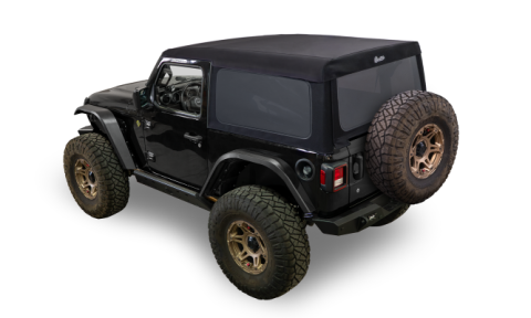 Supertop Glide Jeep 2018-26 Wrangler JL 2-Door Squareback, Black Diamond Bestop