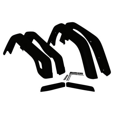 6-Piece 97-06 Jeep TJ Wrangler Fender Flare Kit, Black Textured, 3-3/4 Inch Width Crown Automotive