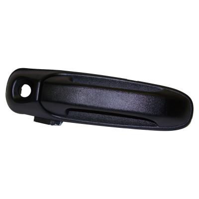 Left Front Door Handle w/ Key Hole for 02-07 Jeep KJ Liberty, Black Textured Crown Automotive
