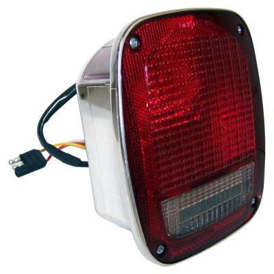 Chrome Left Tail Lamp w/ Side Marker Light for 1981-1986 Jeep CJ-5, CJ-7, CJ-8 Crown Automotive