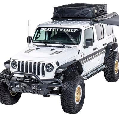 XRC Front and Rear Flat Fender Flare Set 2018-2022 Jeep Wrangler Smittybilt