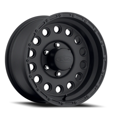Aluminum Wheels 16x8 Rockcrusher 887B Satin Black -20 Offset 6 on 139.7 Bolt Pattern 107.95 Bore Raceline