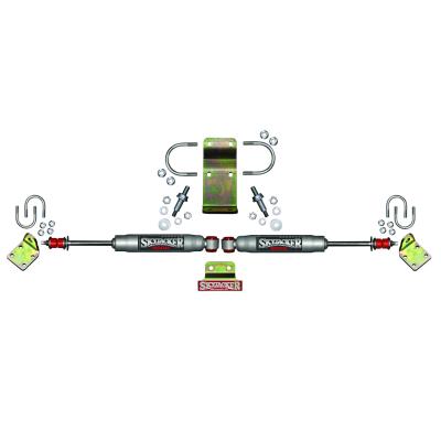 Steering Stabilizer Dual Kit Hardware Boots Not Incl. Due To Clearance Issues Silver Skyjacker