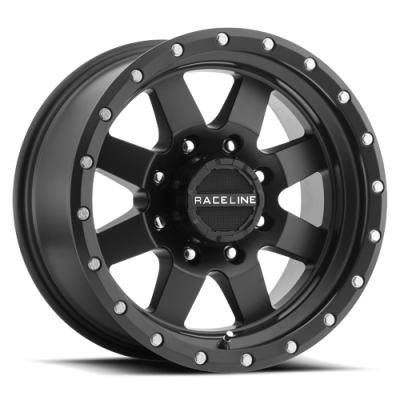 Aluminum Wheels 16x8 Defender 935B Satin Black Multi Spoke 0 Offset 8 on 165.1 Bolt Pattern 130.81 Bore Raceline