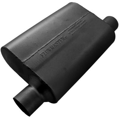 40 Series Delta Flow Chambered Muffler 40 Delta Flow 2.50 Offset In 2.50 Same Side Out Aggressive Sound Flowmaster
