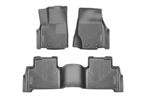 Weatherbeater Front &amp; 2nd Seat Floor Liners For 2022-2025 Jeep Grand Cherokee Husky Liners