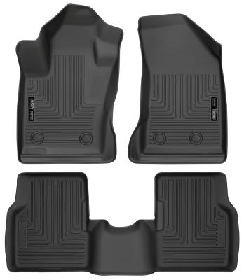 Weatherbeater Front &amp; 2nd Seat Floor Liners For 2017-2025 Jeep Compass Husky Liners