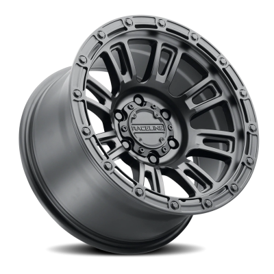 Aluminum Wheels 18x9 Compass 956B Satin Black 18 Offset 8 on 165.1 Bolt Pattern 125.2 Bore Raceline