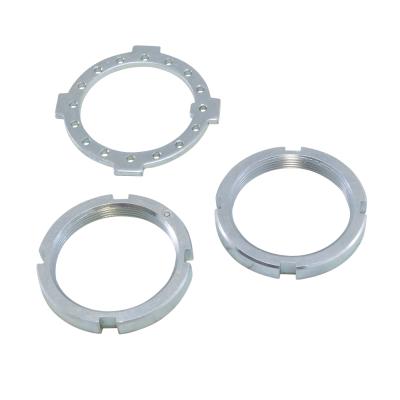 Dana 50/60 Spindle Nut Kit Replacement D50('81&amp;Newer)+D60 Front Spindl Nut Kit 2 Nuts(4slot Type)+Wshr 2-16 Threads Yukon Gear