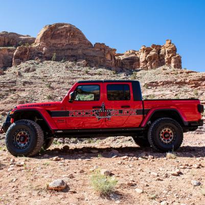 JT Gladiator Side Step Sliders For 20-23 Jeep Gladiator Set Rock Slide Engineering