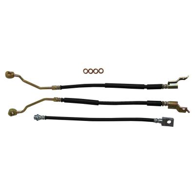 Brake Hose Kit for 1990-1994 Jeep YJ Wrangler, Incl. Left &amp; Right Front &amp; Rear Crown Automotive
