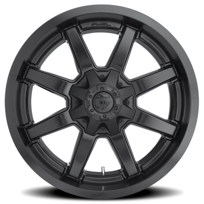 Aluminum Wheels 18X9 Maverick D436 8 On 165.1 Satin Black 125.1 Bore -12 Offset 8 Spoke Fuel Off Road Wheels