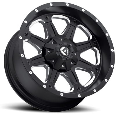Aluminum Wheels 17X9 Boost D534 5 On 127/5 On 139.7 Black Milled 87.1 Bore -12 Offset Multi Spoke Fuel Off Road Wheels