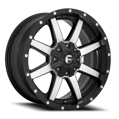 Aluminum Wheels 20X10 Maverick D537 8 On 165.1 Black Machined 125.2 Bore -18 Offset Fuel Off Road Wheels