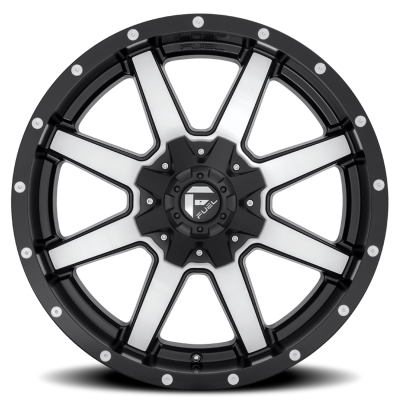 Aluminum Wheels 20X10 Maverick D537 8 On 165.1 Black Machined 125.2 Bore -18 Offset Fuel Off Road Wheels