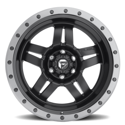 Aluminum Wheels 20X9 Anza D557 6 On 139.7 Matte Black 106.1 Bore 19 Offset 5 Spoke Fuel Off Road Wheels