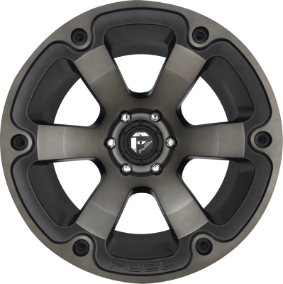 Aluminum Wheels 17X9 Beast D564 6 On 139.7 Matte Black/Machined Dark Tint 108 Bore 1 Offset 6 Spoke Fuel Off Road Wheels