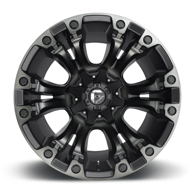 Aluminum Wheels 17X10 Vapor D569 8 On 165.1 Matte Black Double Dark Tint 125.2 Bore -18 Offset Fuel Off Road Wheels