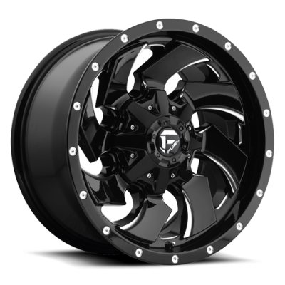 Aluminum Wheels 22X12 Cleaver D574 5 On 139.7/5 On 150 Gloss Black/Milled 110.3 Bore -44 Offset 8 Spoke Fuel Off Road Wheels