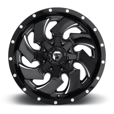 Aluminum Wheels 22X12 Cleaver D574 5 On 139.7/5 On 150 Gloss Black/Milled 110.3 Bore -44 Offset 8 Spoke Fuel Off Road Wheels