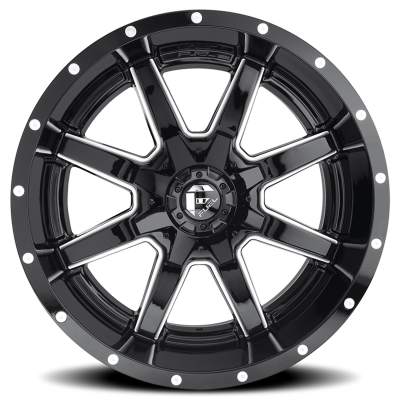 Aluminum Wheels 20X10 Maverick D610 5 On 139.7/5 On 150 Gloss Black/Milled 110.3 Bore -18 Offset Fuel Off Road Wheels