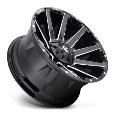 Aluminum Wheels 20X9 Contra D615 6 On 135/6 On 139.7 Gloss Black Milled 106.3 Bore 1 Offset Multi Spoke Fuel Off Road Wheels