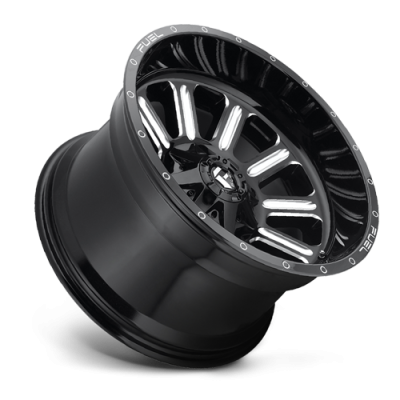 Aluminum Wheels 17X9 Hardline D620 5 On 139.7/5 On 150 Gloss Black/Milled 110.2 Bore 1 Offset Fuel Off Road Wheels