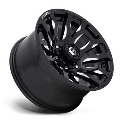 Aluminum Wheels 18X9 Blitz D673 6 On 135 Gloss Black Milled 87.1 Bore 20 Offset Multi Spoke Fuel Off Road Wheels