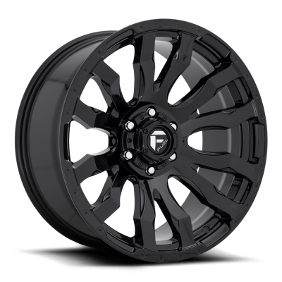 Aluminum Wheels 20X12 Blitz D675 6 On 135 Gloss Black 87.1 Bore -44 Offset Multi Spoke Fuel Off Road Wheels
