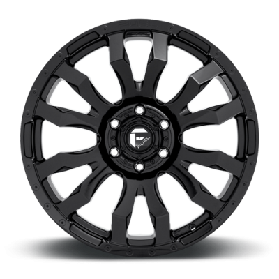 Aluminum Wheels 22X12 Blitz D675 6 On 135 Gloss Black 87.1 Bore -44 Offset Multi Spoke Fuel Off Road Wheels