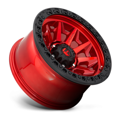 Aluminum Wheels 18X9 Covert D695 5 On 139.7 Candy Red Black Bead Ring 87.1 Bore 1 Offset Multi Spoke Fuel Off Road Wheels