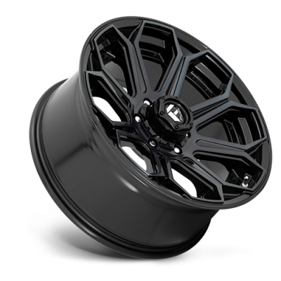 Aluminum Wheels 18X9 Siege D704 6 On 135 Gloss Black Machined Double Dark Tint 87.1 Bore 1 Offset Fuel Off Road Wheels