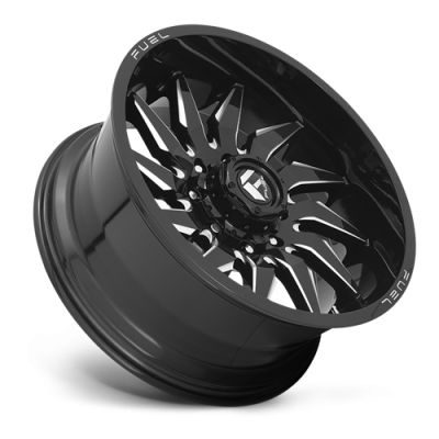 Aluminum Wheels 24X12 Saber D744 6 On 139.7 Gloss Black Milled 106.1 Bore -44 Offset Fuel Off Road Wheels