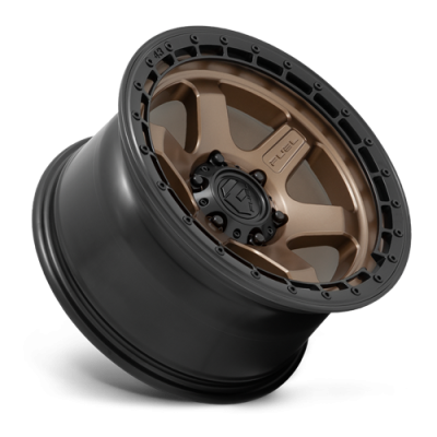 Aluminum Wheels 17X9 Block D751 6 On 135 Matte Bronze/Black Ring 87.1 Bore 1 Offset 6 Spoke Fuel Off Road Wheels