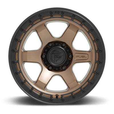 Aluminum Wheels 17X9 Block D751 6 On 135 Matte Bronze/Black Ring 87.1 Bore 1 Offset 6 Spoke Fuel Off Road Wheels